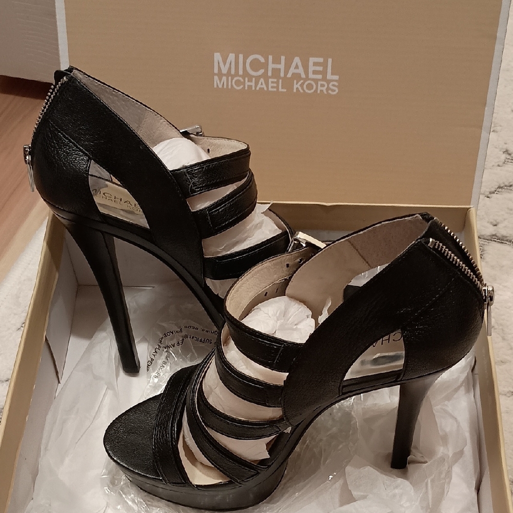 Michael Kors Black Strappy High Heels